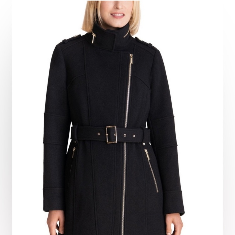 Michael Kors Belted Wool Blend Coat, 1X